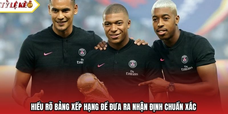 Hiểu rõ bảng xếp hạng để đưa ra nhận định chuẩn xác